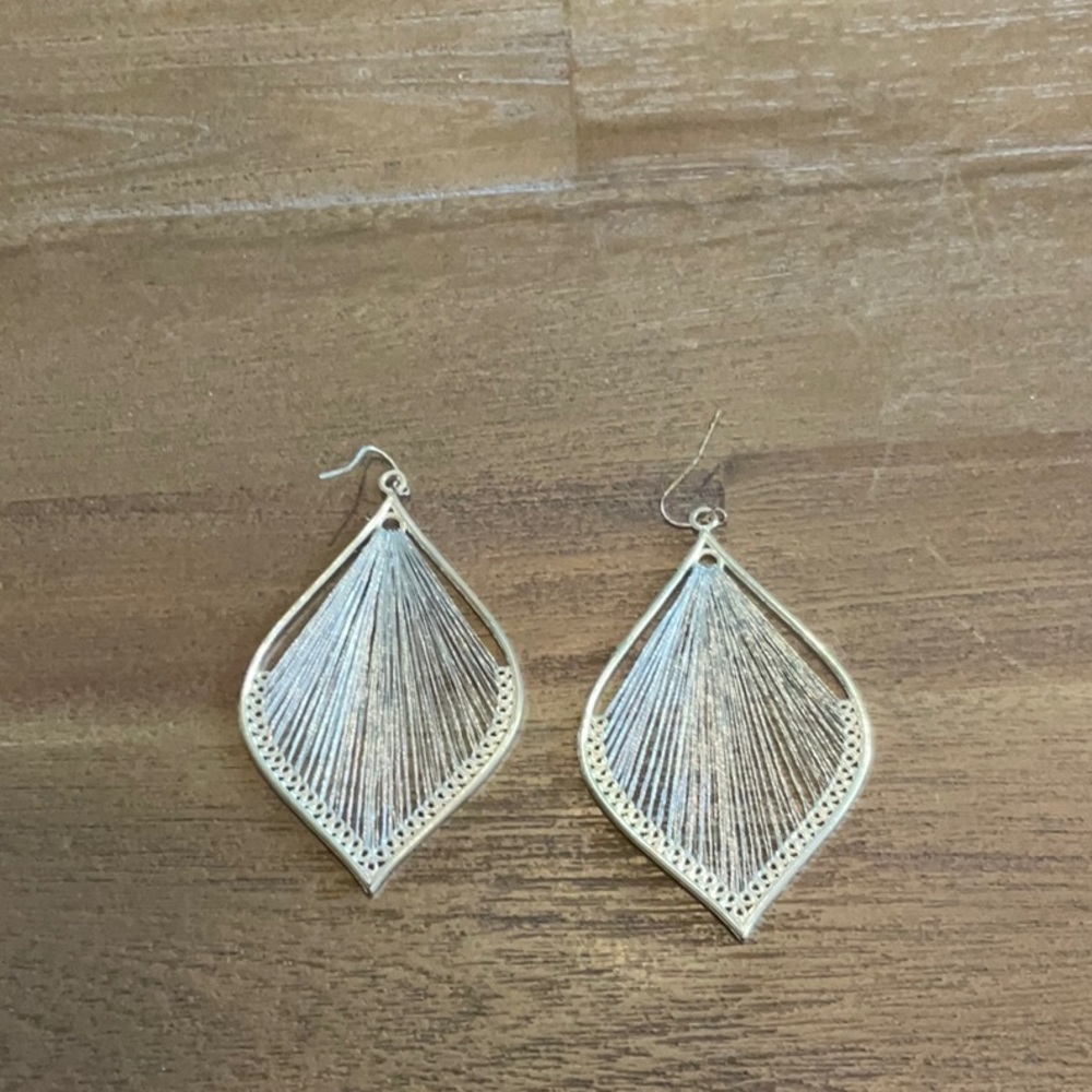 Silver drop earrings